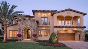 Luxury One Story Mediterranean House Plans See Description Youtube Mediterranean style homes usually have stucco or plaster exteriors with shallow red tile roofs that create shady overhangs.