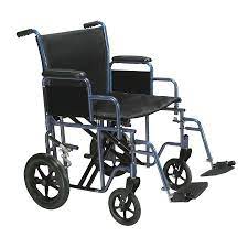 Drive Medical Bariatric Heavy Duty Transport Wheelchair With Swing Away Footrest 22 Inch Blue Transport Wheelchair Bariatric Transport Chair