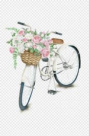Country still life, wall village house, bicycle and flowers. Bicycle With Flowers Png Images Pngwing