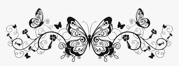Free download coreldraw graphics suite x3; Butterfly Border Clipart Black And White Wedding Invitations Wording Examples Informal Hd Png Download Transparent Png Image Pngitem