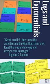 Logarithm And Exponentials Activities Bundle High School Math Lesson Plans Interactive Notebooks Social Studies Activities