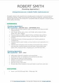Apply to apprentice plumber, entry level service technician, apprentice and more! Plumbing Apprentice Resume Samples Qwikresume