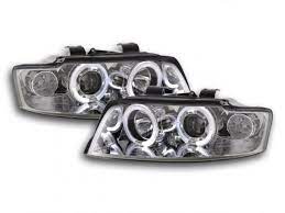 Audi A4 B6 Angel Eyes Headlight Chrome Audi A4 Audi Angel Eye Headlights