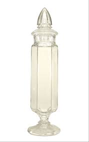 Mdesign glass storage apothecary jar for bathroom vanity, 3 pack. Large Glass Apothecary Jars 3