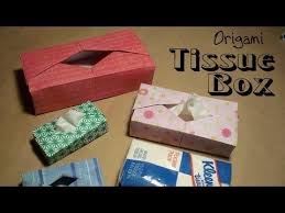 origami tissue box 折り紙 箱 箱の作り方 おりがみの折り方