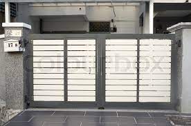Browse 1,913 photos of modern home gate designs. Modern Design Of House Gate Stock Image Colourbox