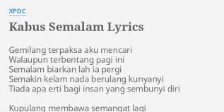Lirik lagu cinta yang hilang. Kabus Semalam Lyrics By Xpdc Gemilang Terpaksa Aku Mencari