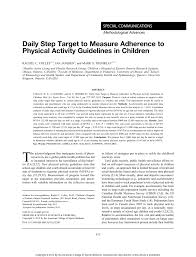 Pdf Daily Step Target To Measure Adherence To Physical