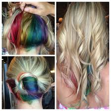 Rainbow Hair Peekaboo Peekaboo Hair Hair Styles Underlights Hair