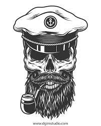 Skull Creator Pirate Skull Tattoos Bearded Skull Tattoo Vintage Tattoo
