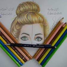 تجربتي ومقارنة الالوان الخشبية فابر كاستل mustafa saadi28 مصطفى سعدي mustafa saadi فن فنان لوحة رسمة رسمتي how to draw hair color pencil art drawings