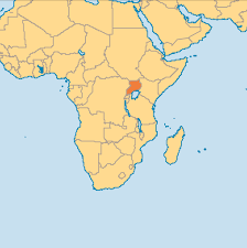 Large location map of uganda. Uganda Operation World
