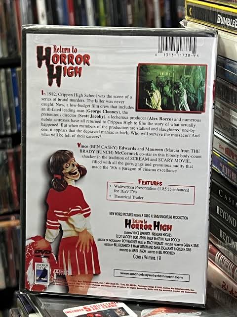 Return to Horror High (DVD) Bill Froehlich, Vince Edwards, ANCHOR BAY DVD!  NEW!
