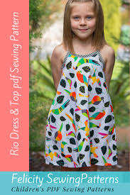 Girls Summer A Line Dress Sewing Pattern Rio Top Dress Sizes Etsy In 2020 Summer Dress Sewing Patterns Girl Dress Pattern Pdf Girls Top Pattern