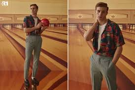 Needless to say, you probably don't want to break out the minidress and skyscraper heels for the occasion, so as far as your outfit is concerned, casual is the way to go. Simons Men S Retro Bowling Inspired Style The Fashionisto Retro Inspired Outfits Retro Fashion Mens 80s Fashion Men