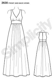 Simplicity 2638 Easy Sewing Patterns Empire Waist Dress Pattern Maxi Dress Pattern