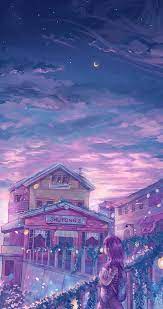 Pink And Purple Sky Anime Scenery Scenery Anime Scenery Wallpaper
