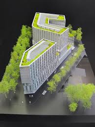 Maquette D Architecture Bureau Et Hotel A La Porte D Italie A Paris Maquettes Architecture Maquette Architecte Architecture