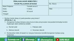 Soal Pat Ukk Kelas 5 Tema 8 Kurikulum 2013 Semester 2 Guru Maju