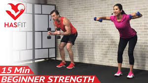5 rounds (beginners can do less). 15 Min Beginner Weight Training For Beginners Workout Strength Training Dumbbell Workouts Women Men Youtube