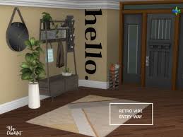Q&s rustic farmhouse ceiling light fixture flush mount,vintage ceiling lights,white ceiling lights for hallway entryway kitchen dining room bedroom,wrought iron oak white and orb finish,1 light e26: Retro Vibe Entryway By Chicklet At Tsr Sims 4 Updates