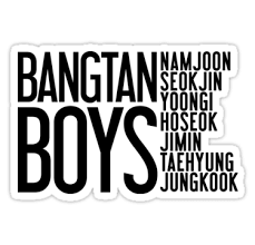 Bts Bangtan Boys Names Sticker By Paolaazeneth Bts Tattoos Bts Bangtan Boy Bts Boys Nombre rouge 3, nombre infographie 3d, nombre 3d trois or rouge, infographie 3d, texte png. pinterest