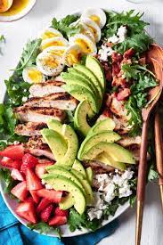 Try This Satisfying Salad Recipe For An Updated Version Of The Classic Cobb Kale Feta And Strawberr Satisfying Salads Healthy Chicken Recipes Healthy Recipes