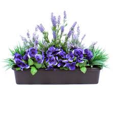 Maybe you would like to learn more about one of these? Artificial Pansy Lavender Window Box Artificial Flowers Outdoor Flower Boxes Fake Flowers