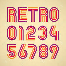 What about something like this: Retro Style Alphabet Numbers Royalty Free Cliparts Vectors And Stock Illustration Image 48102535