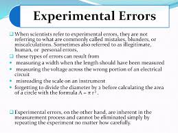 Image result for Experimental Error