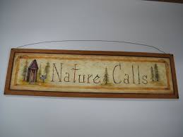 Nature Calls Country Bathroom Wooden Outhouse Wall Art Sign Outhouse Bathroom Outhouse Bathroom Decor Outhouse Decor