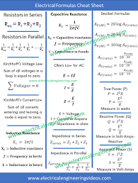 13 Electrical Formulas Cheat Sheet Electrical Engineering Projects Electrical Engineering Books Electrical Engineering