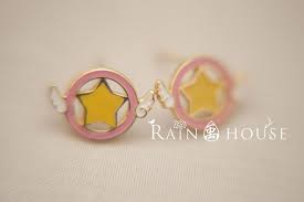 禹屋定制 现货魔卡少女樱925银金银星星鸟头项链坠耳钉 淘宝网 enamel pins enamel accessories