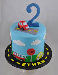 Blow in these 2 candles, make a wish, and be happy forever. Traffic Themed Birthday Cake Baby Birthday Cakes Baby Boy Birthday Cake Boy Birthday Cake