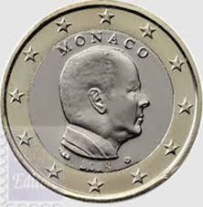 • op de munt is het profiel van prins albert ii afgebeeld. Monete Euro Fior Di Conio Unc 1 Euro Monaco 2018 Alberto Ii