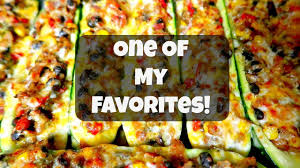 This recipe provides 20 grams. Stuffed Zucchini Boats Vegetarian Dish Youtube