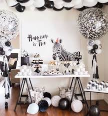 Birthday Simple Black And White Party Decorations Theme Zebre Moderne Zebra Birthday Party Safari Theme Party Zebra Birthday