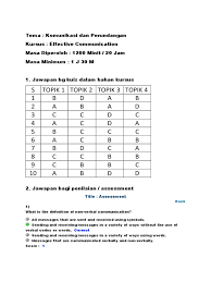 Epsa Jawapan Effective Comm Pdf Nonverbal Communication Communication