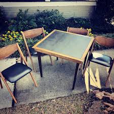 Fabulous Mid Century Modern Folding Game Table With Folding Stakmore Co Chairs Mcm Mcmgametable Stakmore Stakmoreco M Table Table Games Folding Chair