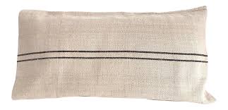 Have you come up with any creative ways to use grain sack in your home? 1940s French Grain Sack Pillow Sham Bolster Chairish