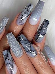 The Best Gray Nail Art Design Ideas Stylish Belles Swag Nails Ombre Acrylic Nails May Nails