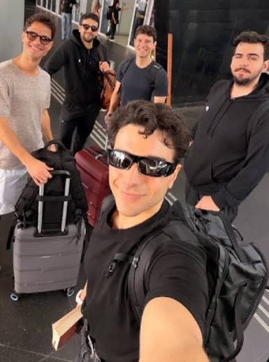Gary here... IL VOLO at the airport in Sao Paolo with Gianluca's best  friends Eraldo & Giuseppe DiStefano.... next stop Buenos Aires Argentina...  ✈️🇦🇷🥰