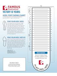 Children Shoe Size Chart Printable Shoe Size Chart Kids