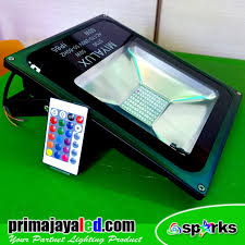 Lampu sorot halogen philips qvf133 yang satu ini berukuran mini (mini floodlight). Lampu Sorot Led Rgb 50 Watt Prima Jaya Led