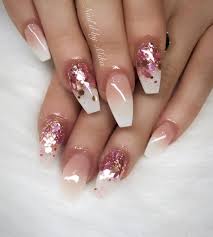 Rose gold ombre glitter nails. Ombre Glitter Nail D By Mika Contact Via Facebook Glitter Heaven Australia Anti Wedding Nails Glitter Prom Nails Holiday Nails Glitter