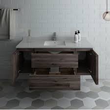 wall hung modern bathroom vanity set