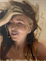 Check out S. Lalor's beautifully handled oil painting in our Self-Portrait  Show, only