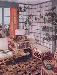 1930s Modern Sun Room By American Vintage Home Via Flickr Mid Century Interior Design Glass Blocks Wall Mid Century Interior