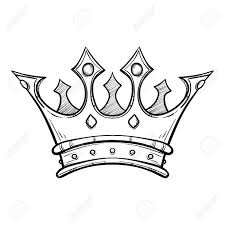 King and queen standing in front of castle flat vector illustration. Product Corona Dibujo Tatuaje Corona Rey Tatuajes De Rey
