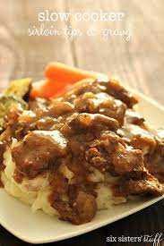 Slow Cooker Beef Sirloin Tips And Gravy Recipe Recipe Slow Cooker Recipes Beef Sirloin Tip Steak Beef Tips And Gravy
